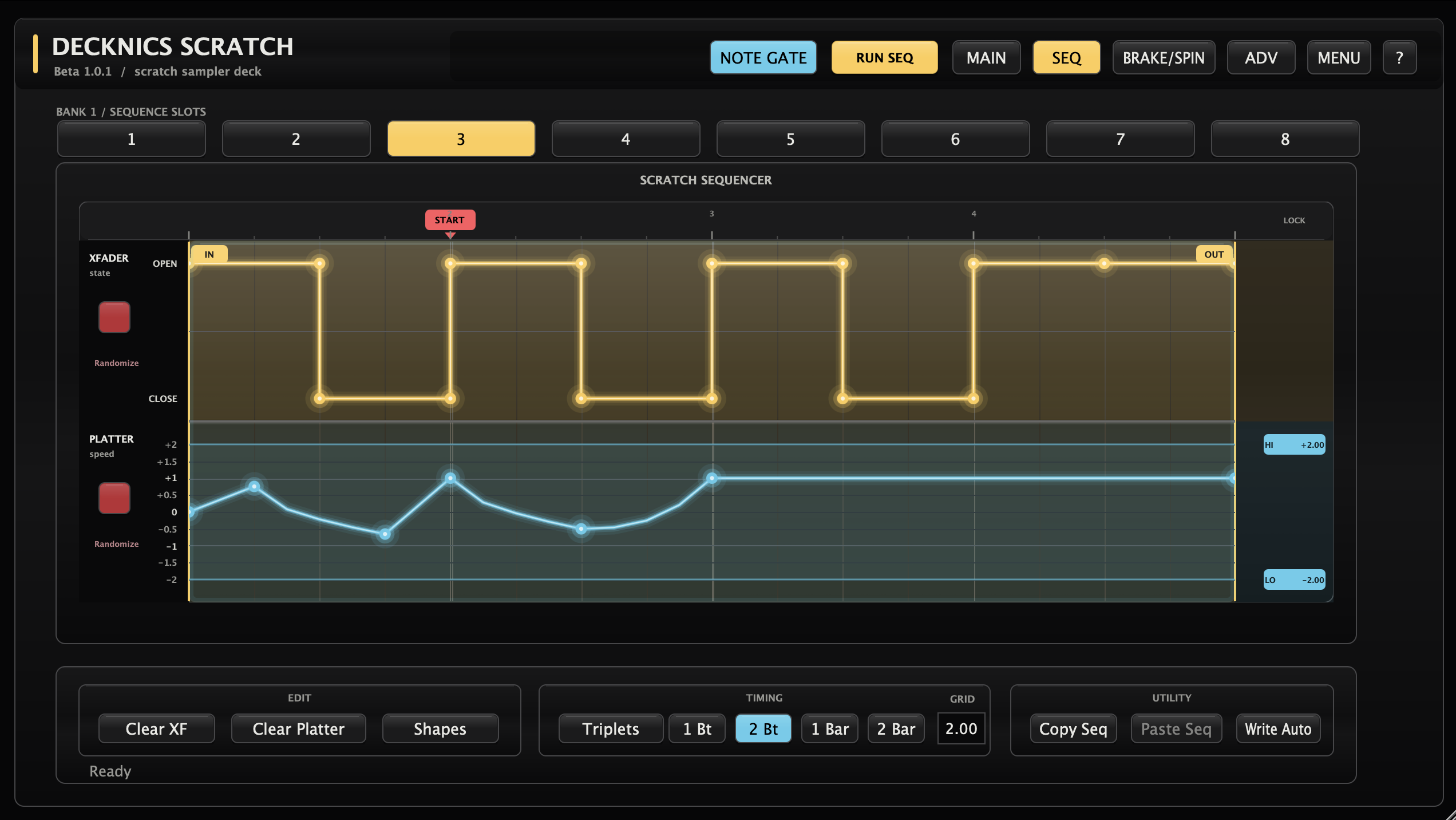 Decknics Scratch waveform editor view